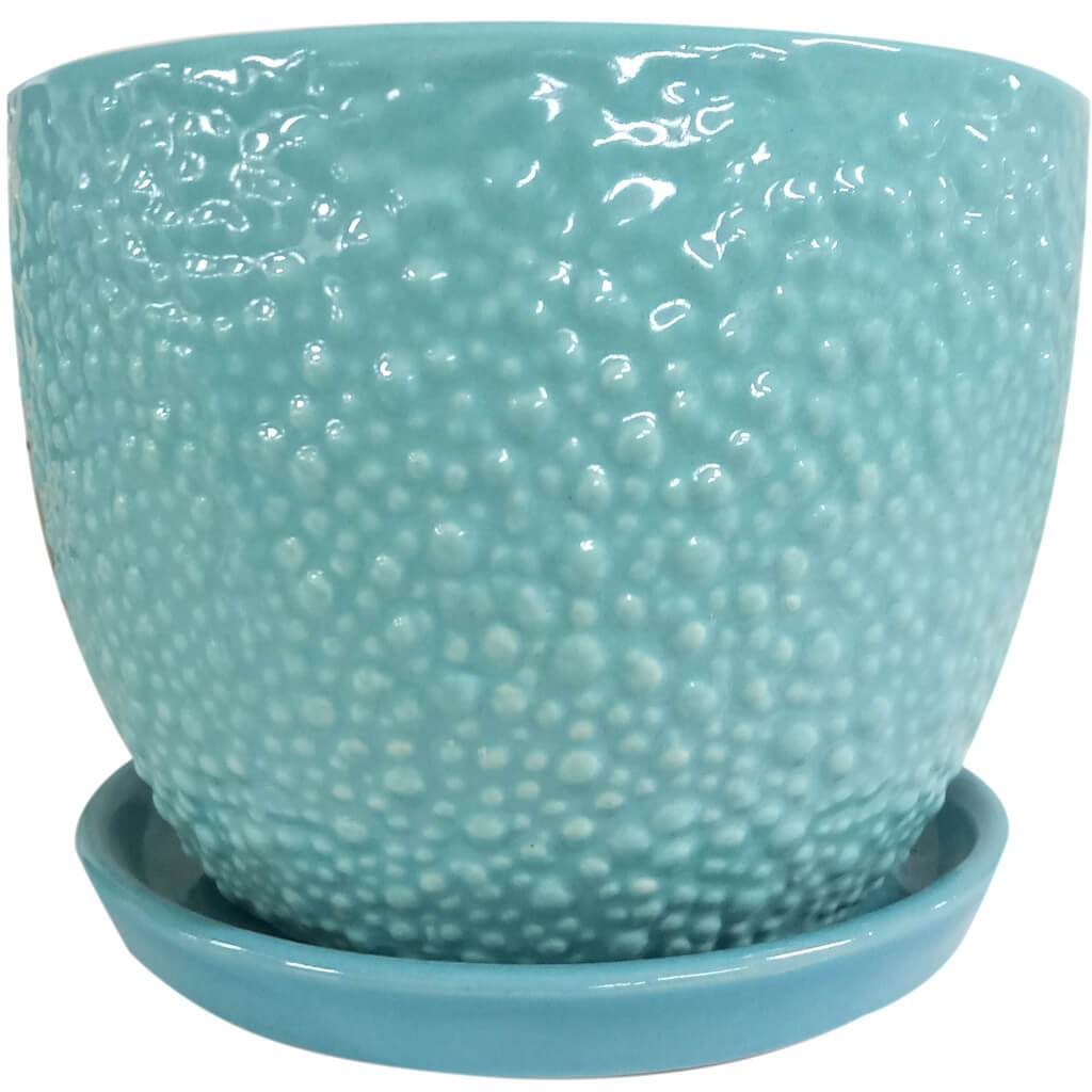 Nep Bubble Cup Pot Teal 7.5in