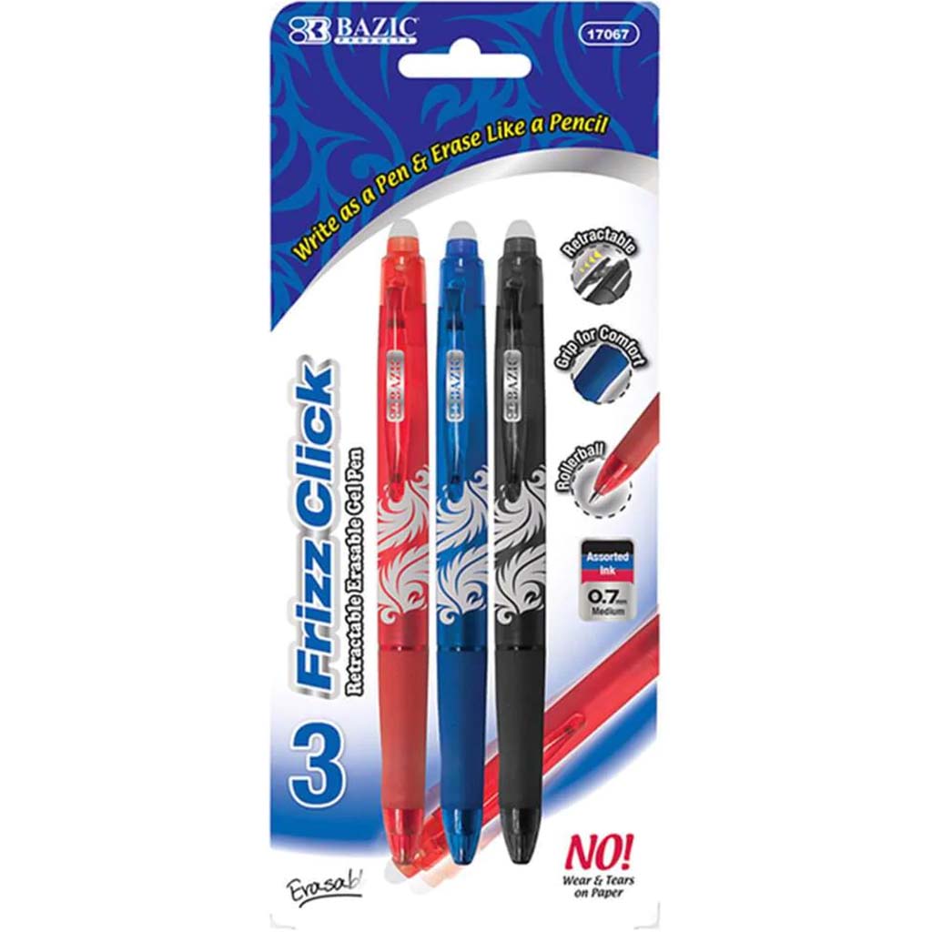 Erasable Gel Retractable Pen with Grip 