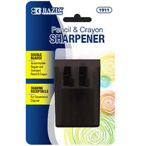Bazic Dual Blade Sharpener with Lid and Receptacle
