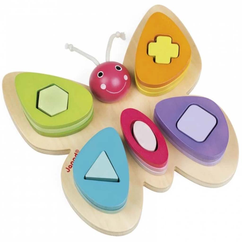 I WOOD BUTTERFLY SHAPE SORTER 