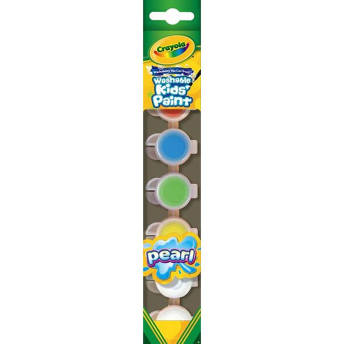 Crayola Washable Kid's Paint with Pearl Special Effects 6ct