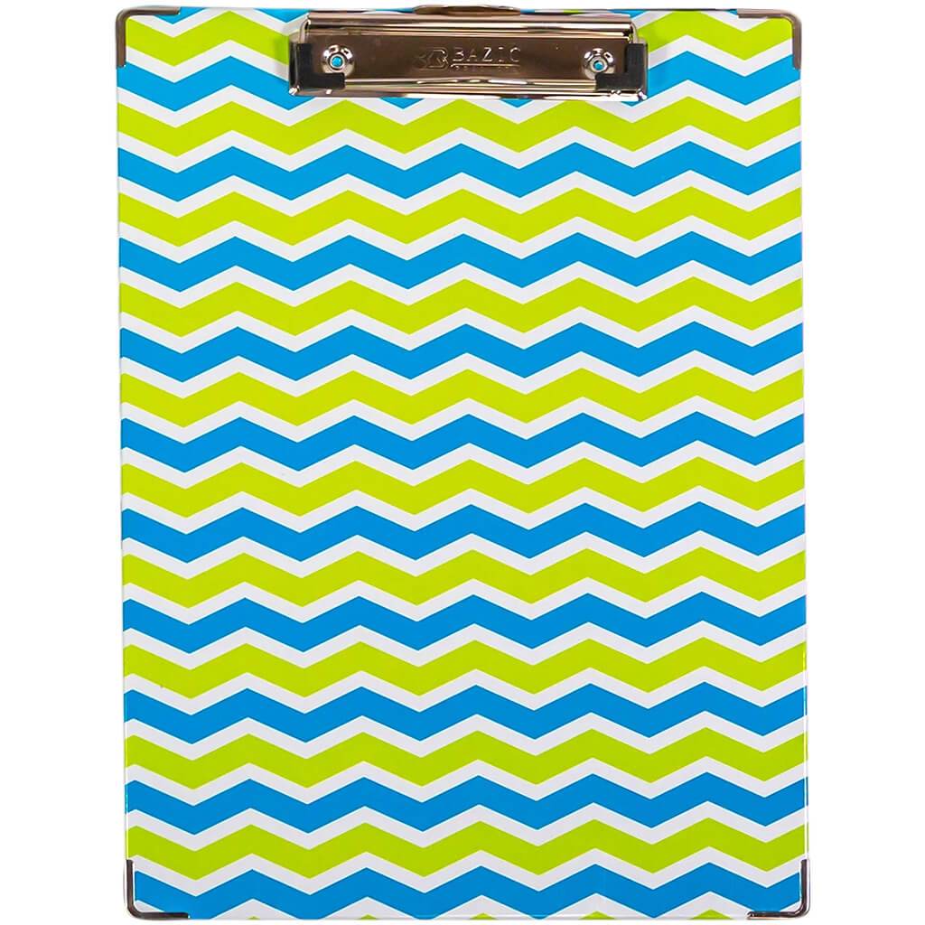 Bazic Paperboard Clipboard Standard Size Chevron with Low Profile Clip