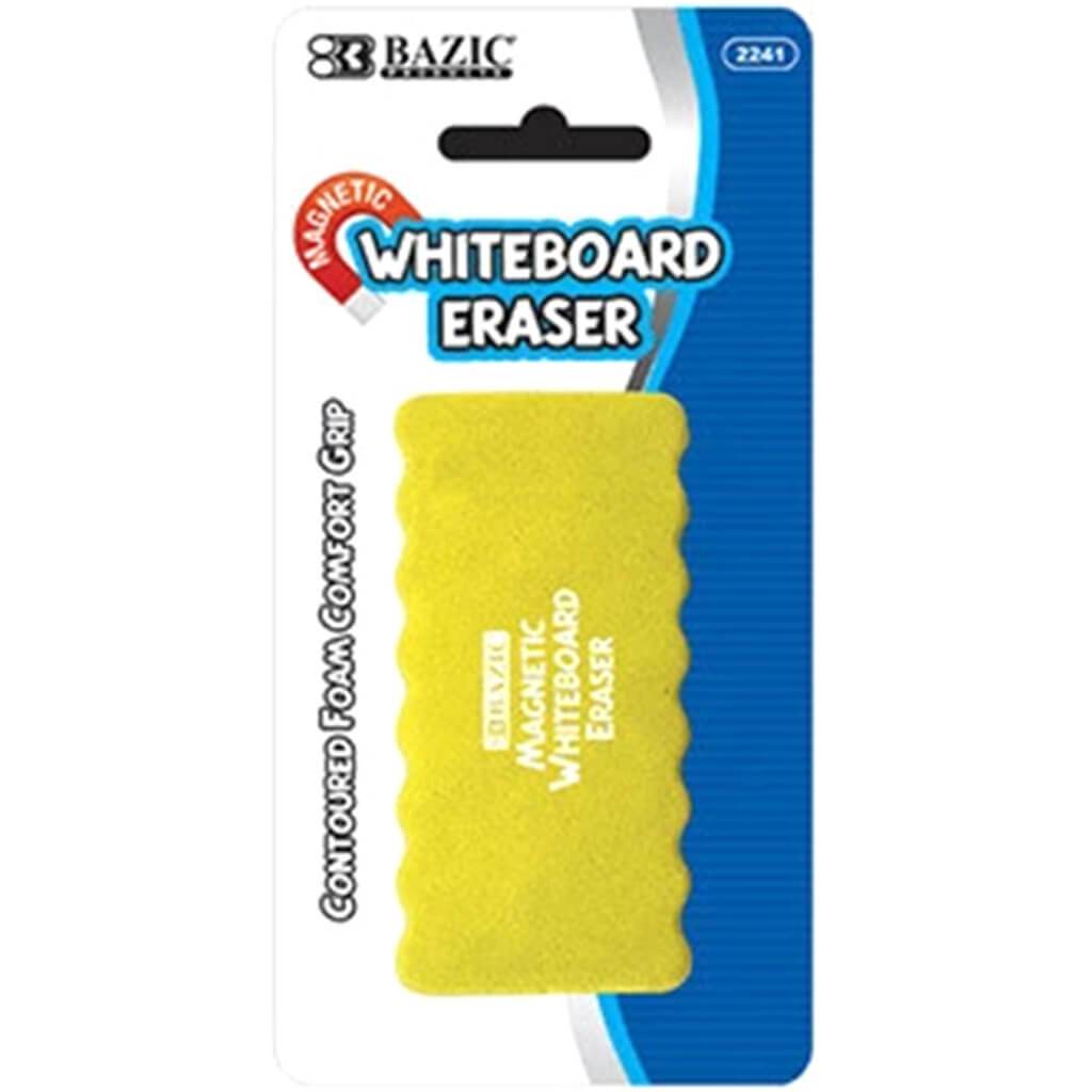 Bazic Magnetic Whiteboard Eraser with Foam Comfort Grip