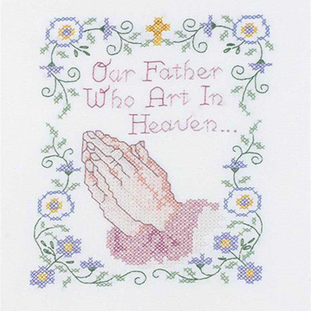 Our Father Stamped Cross Stitch Kit 7in x 9in