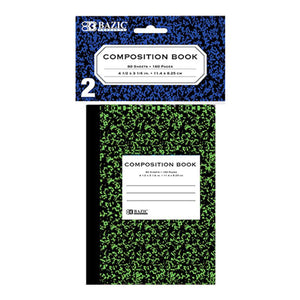 Mini Marble Composition Book 4.5in x 3.25in 80ct