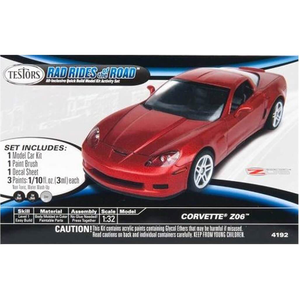 Testors Rad Rides of The Road Corvette Car Model Kit