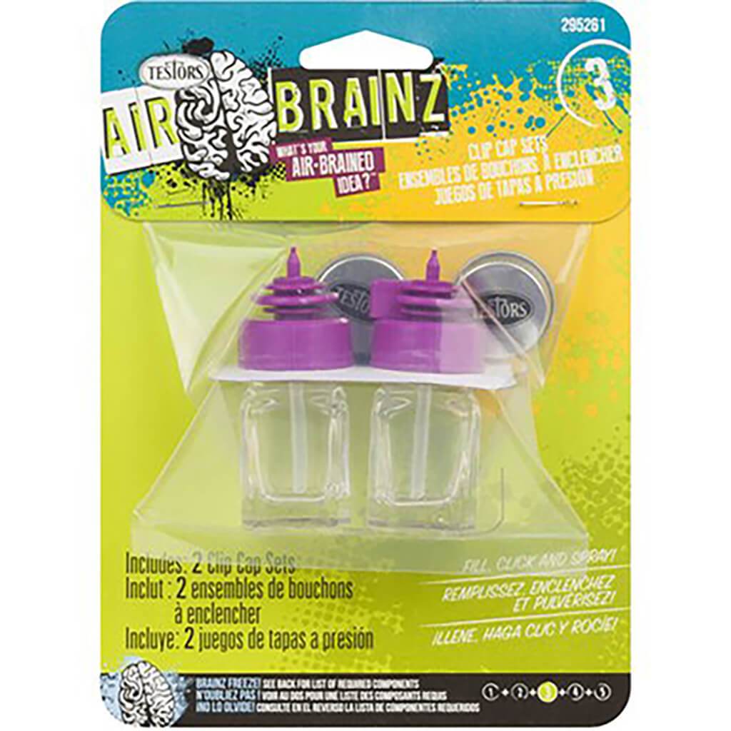 Airbrainz Airbrush Clip Caps 2/Pkg Pink