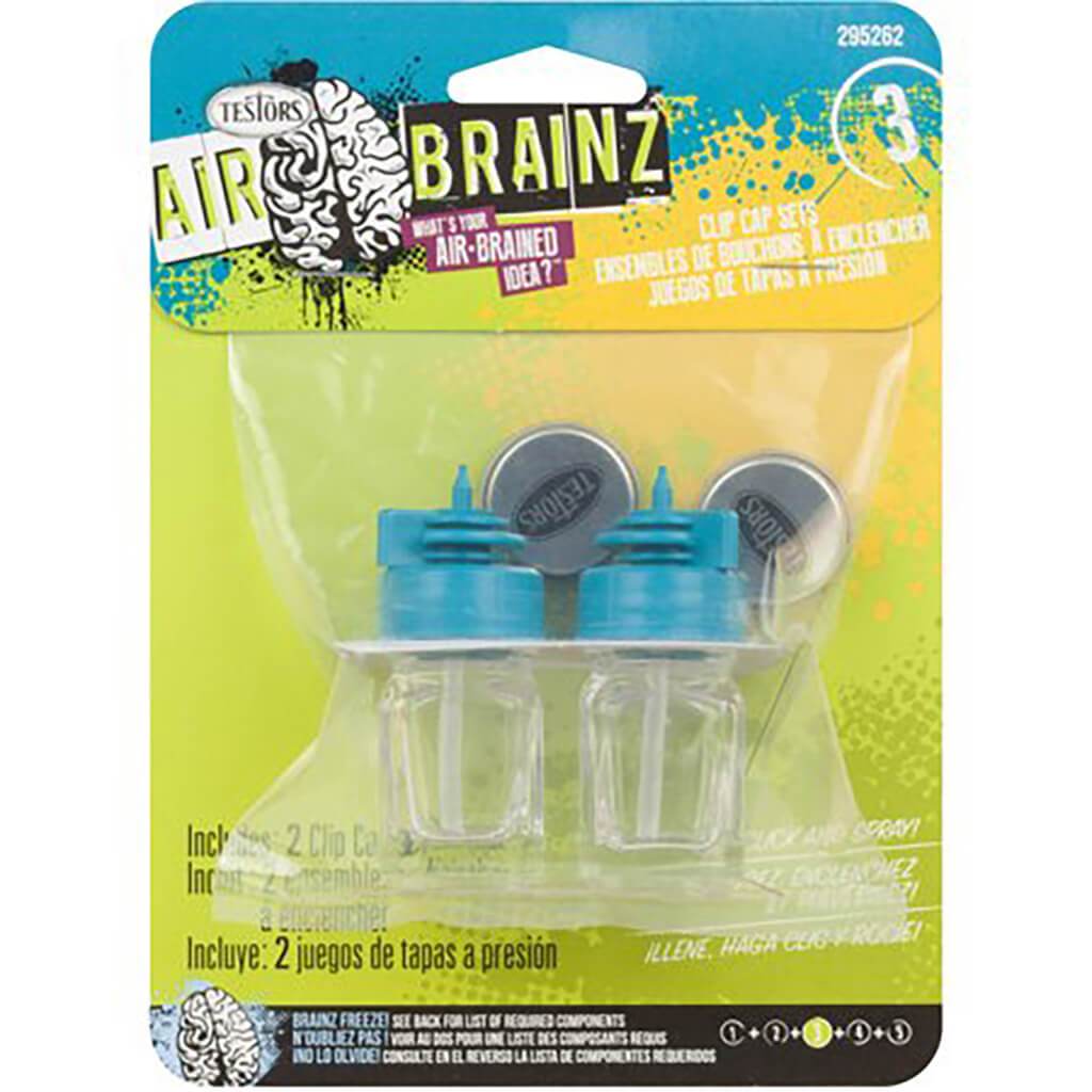 Airbrainz Airbrush Clip Caps 2/Pkg Turquoise