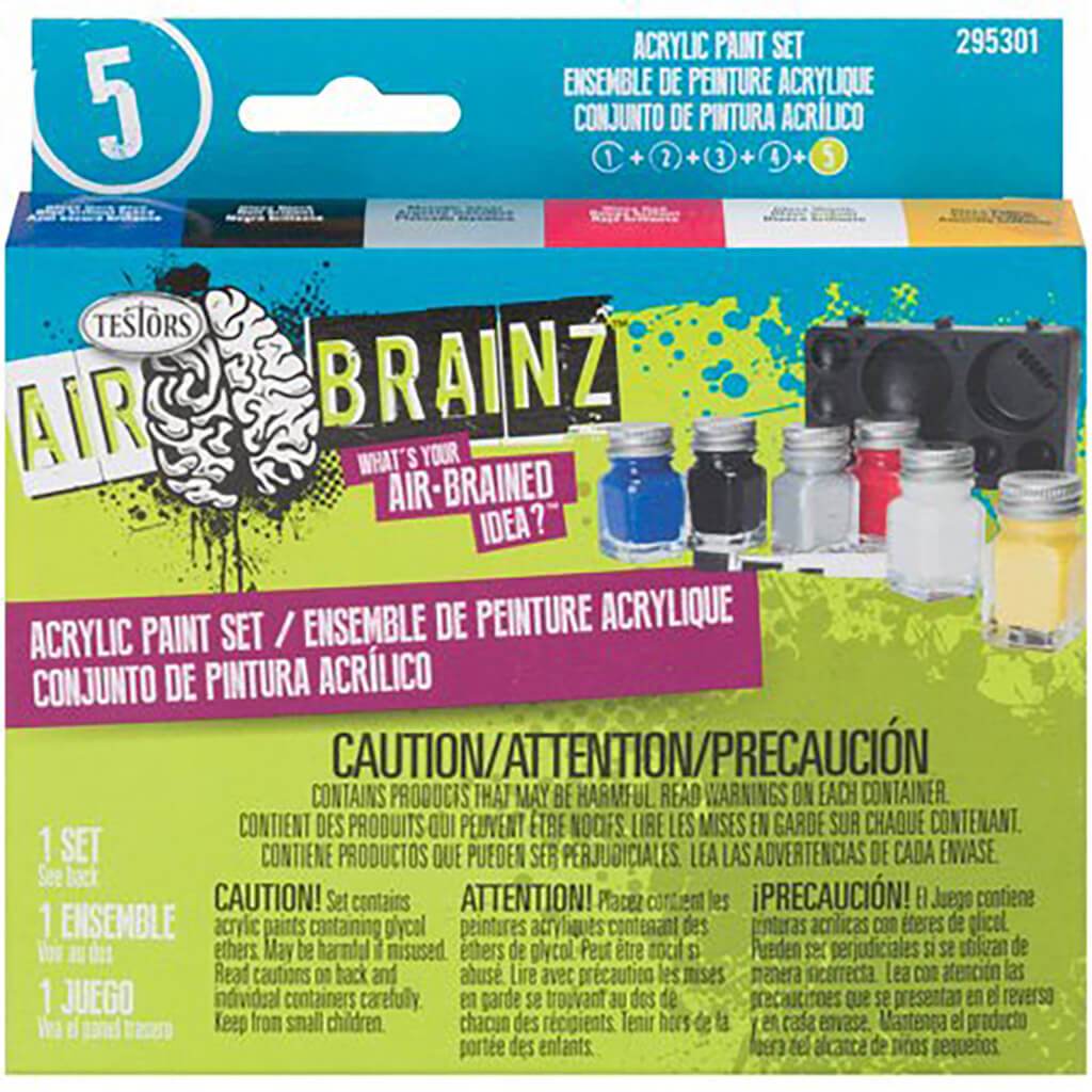 Airbrainz Acrlyic Paint Set Primary