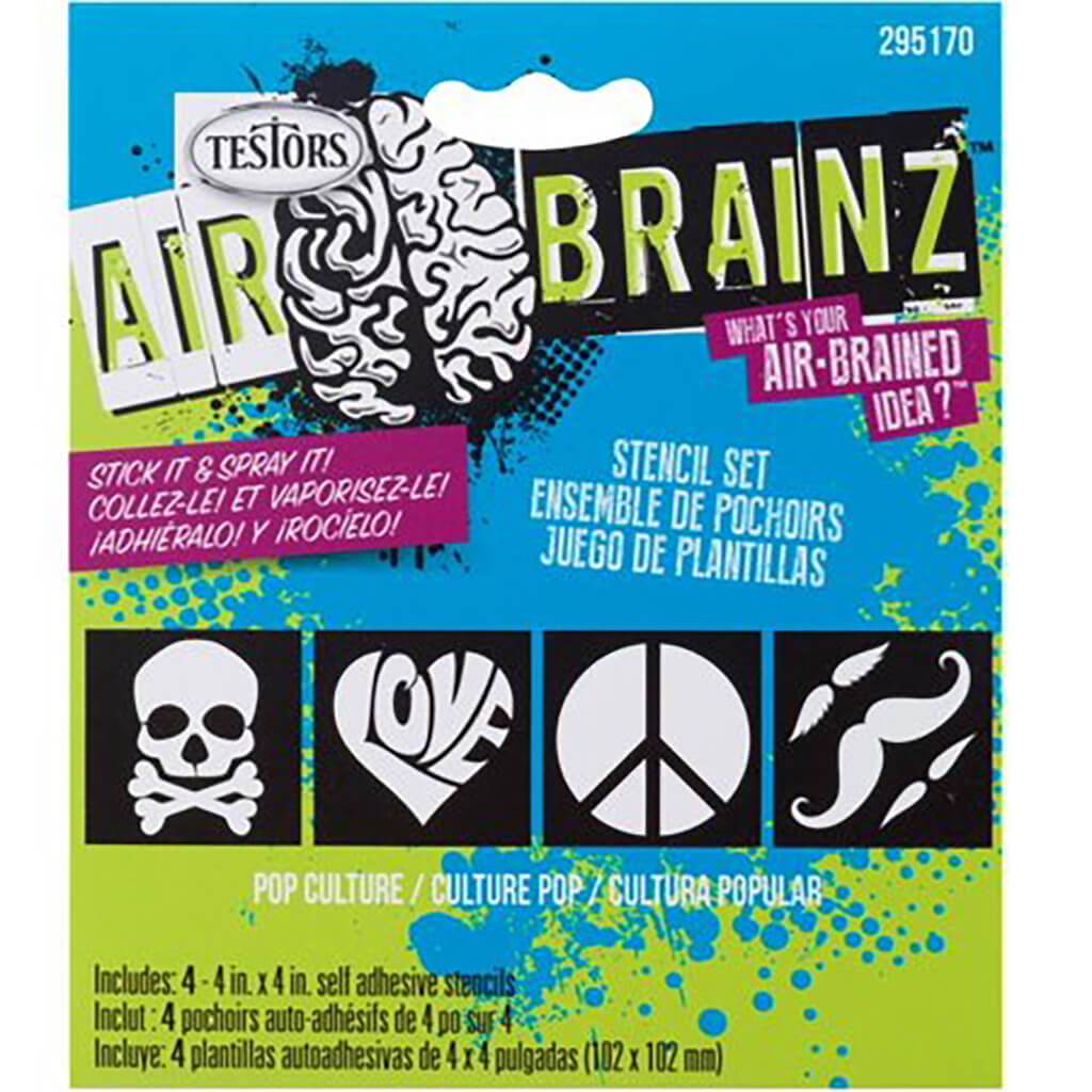 Airbrainz Airbrush Stencils Pop Culture 4in x 4in