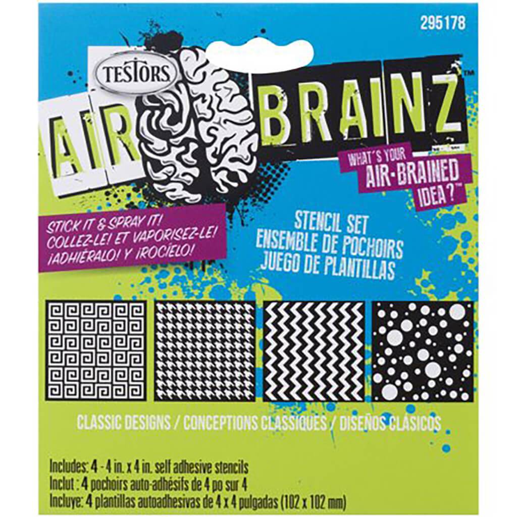 Airbrainz Airbrush Stencils Classic Designs 4in x 4in