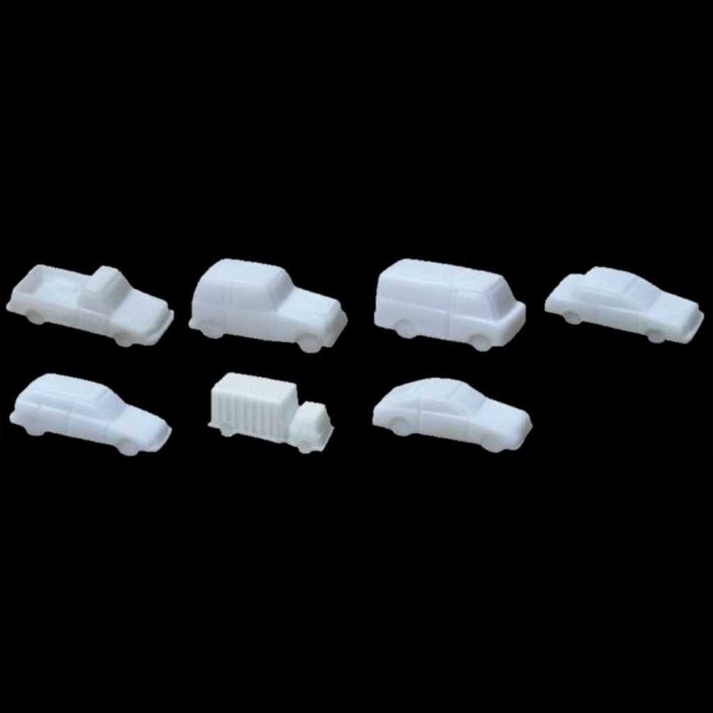 Assorted Automobiles White Pack of 7