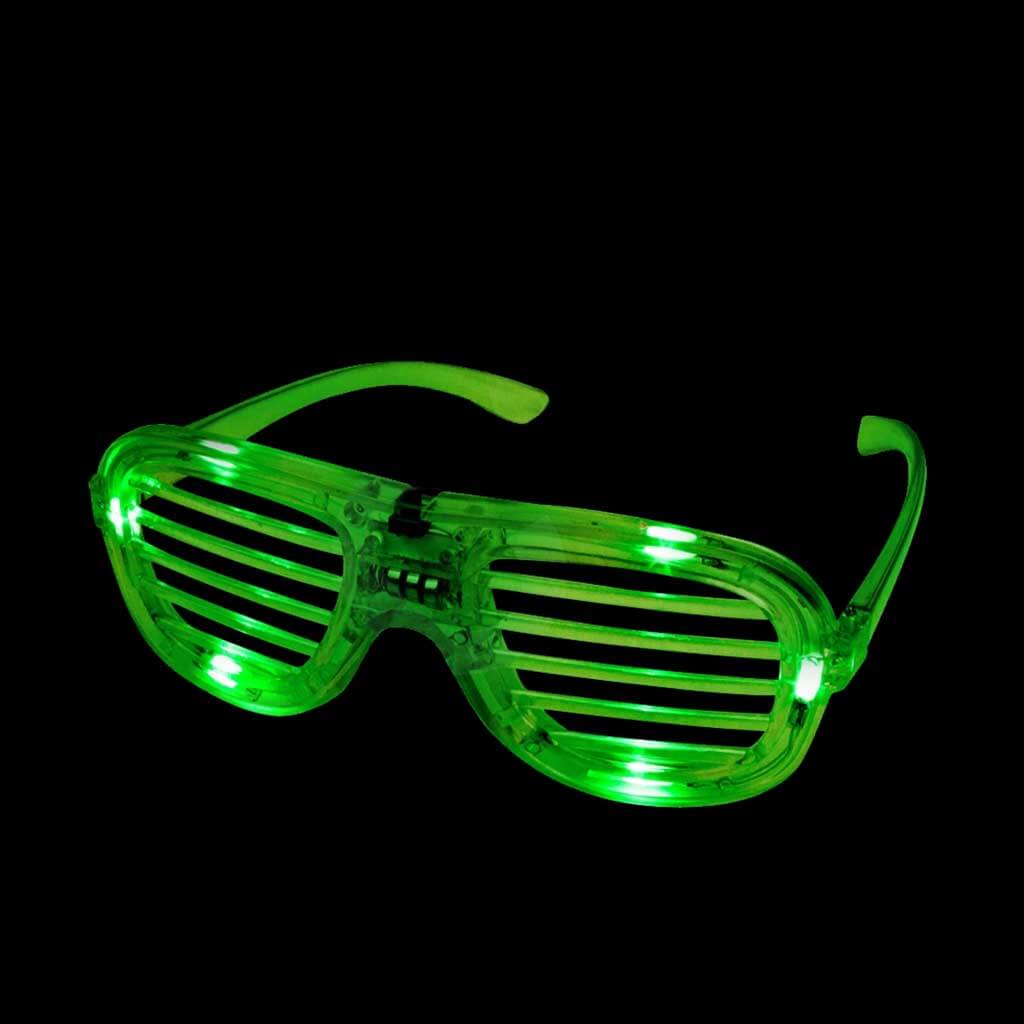 Led Sound Activatd Eye Glasses Green