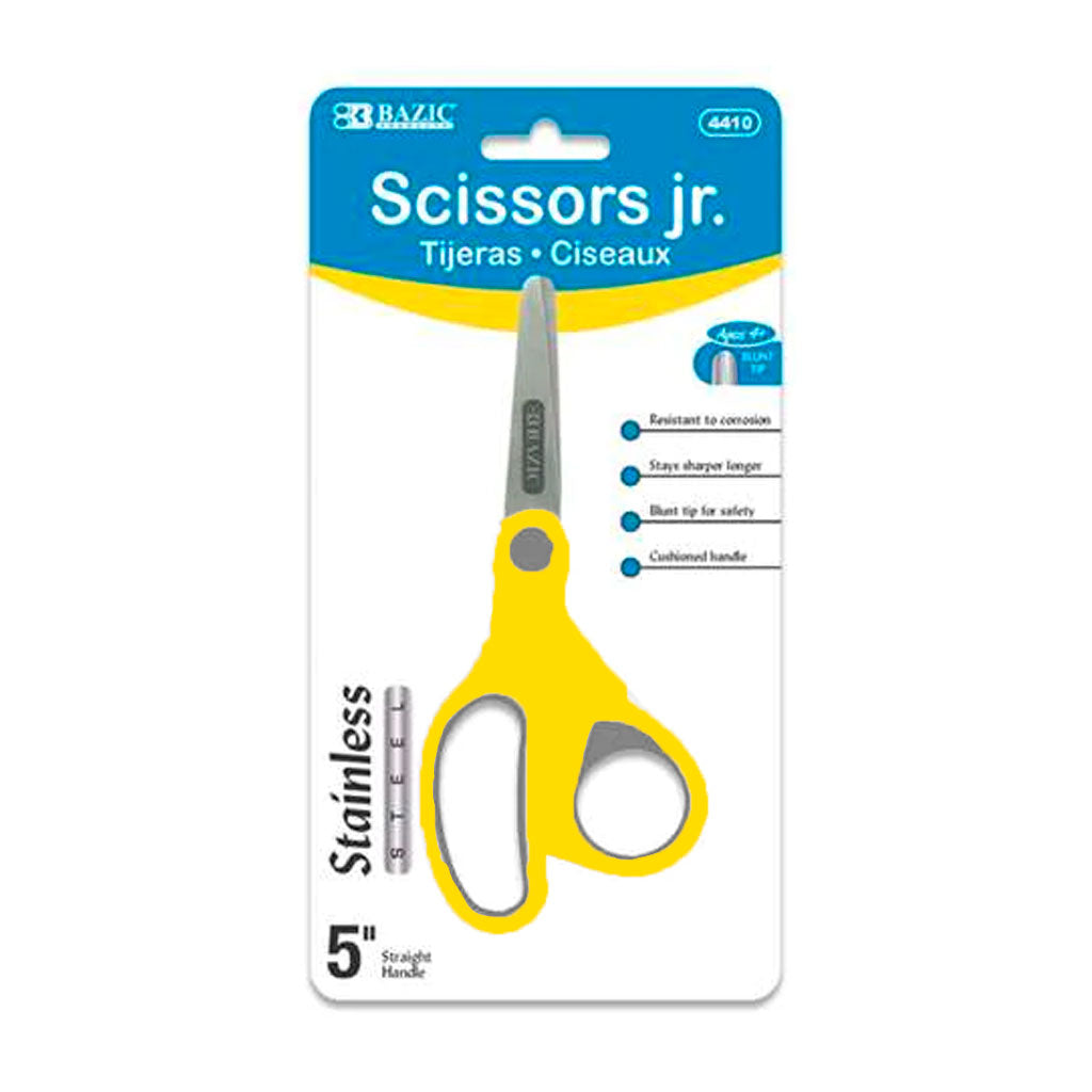 BAZIC School Scissors 5 Blunt Tip Soft Grip - Bazicstore