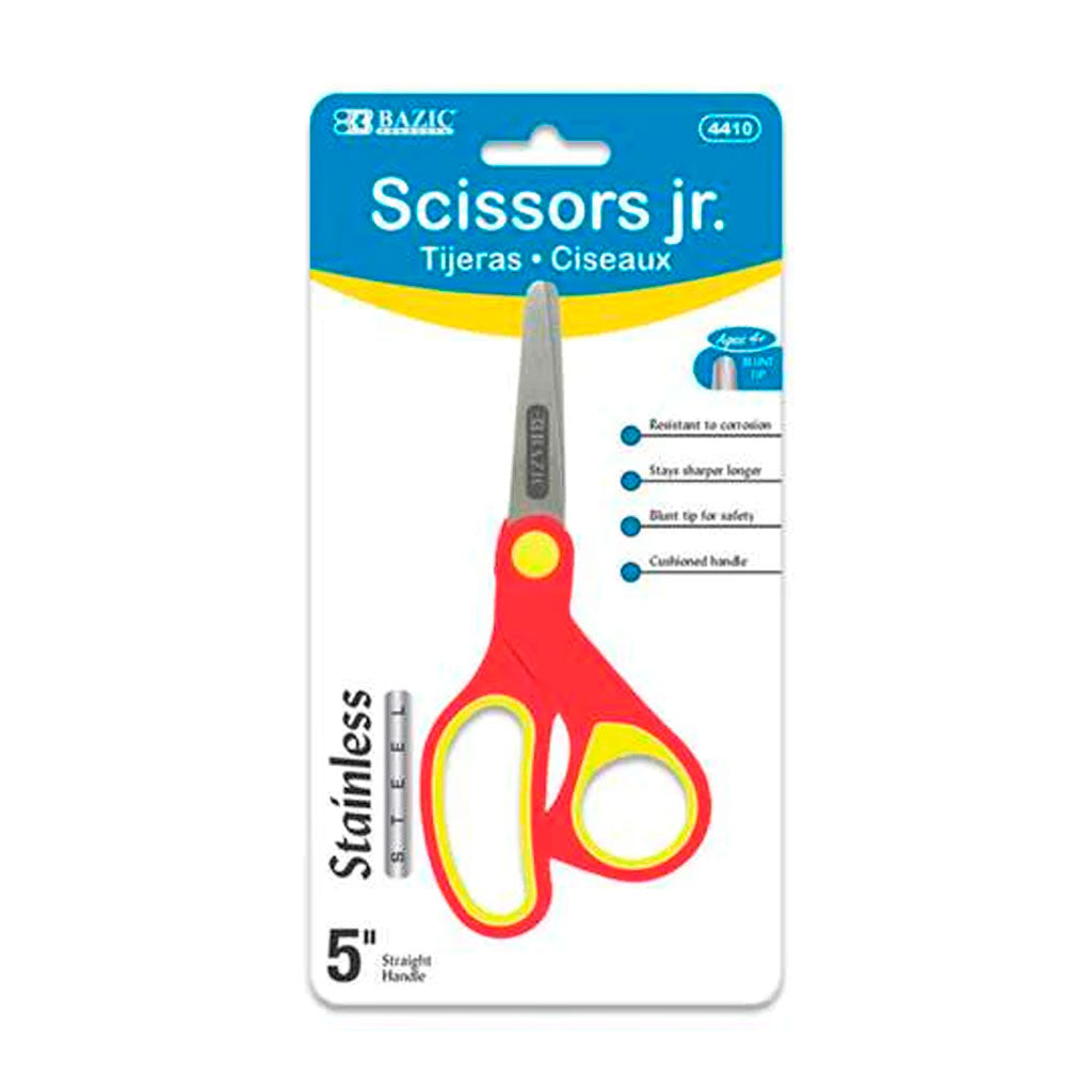 Bazic Soft Grip Blunt Tip School Scissors 5in