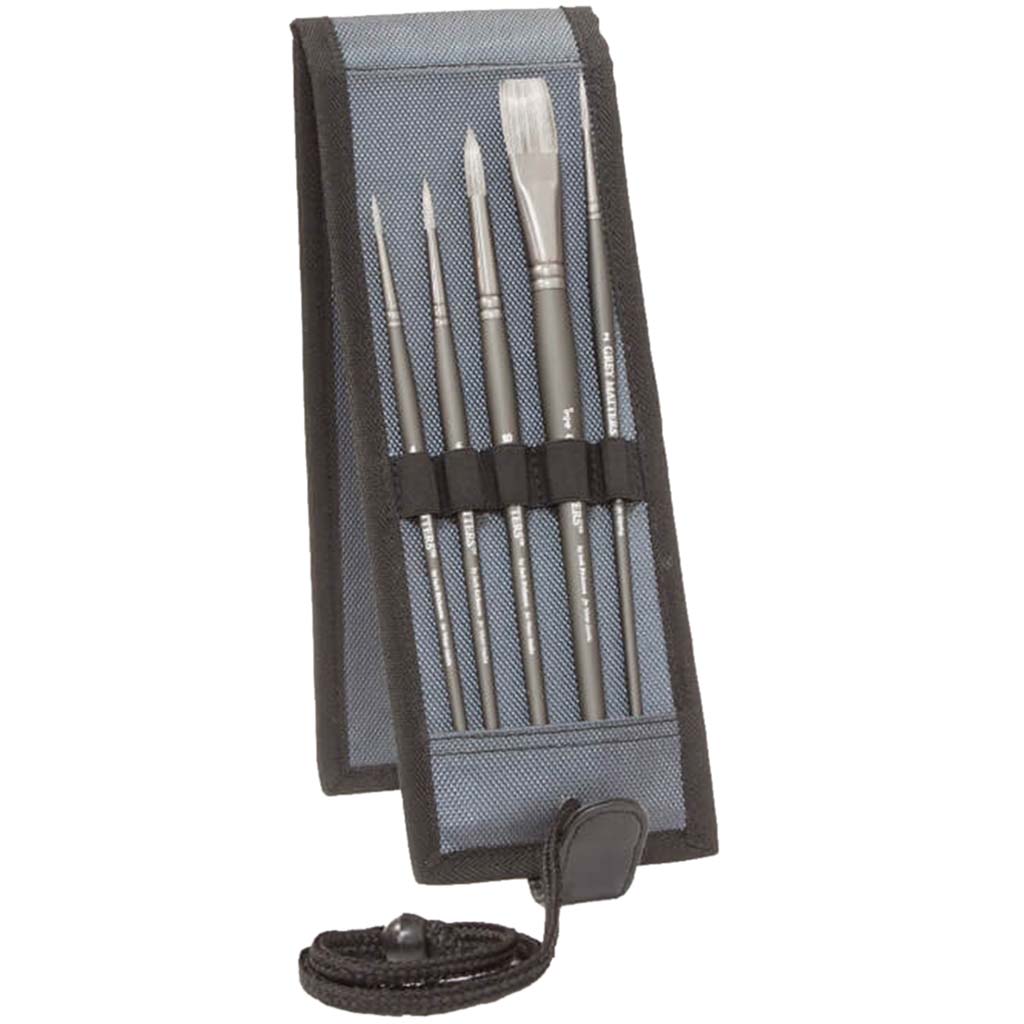 Gray Matters Travel Watercolor Brush Sets with Pouch 