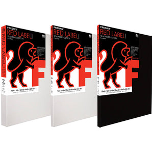 Stretched Canvas Red Label Black