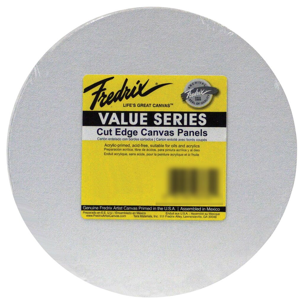 Cut Edge Canvas Panels Value Series Round 8in 25pk