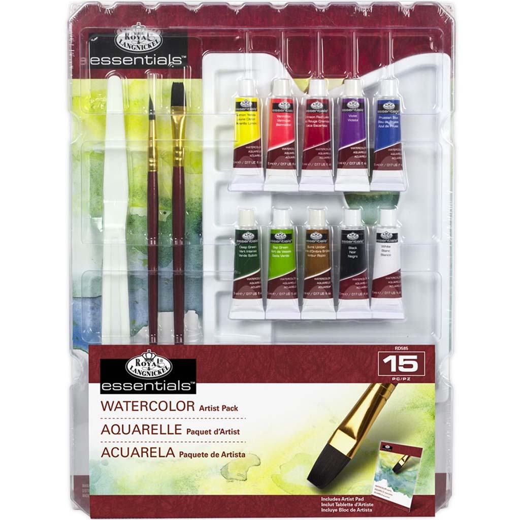Essentials Oil Deluxe Art Set in Clearview Case (32pc) Royal