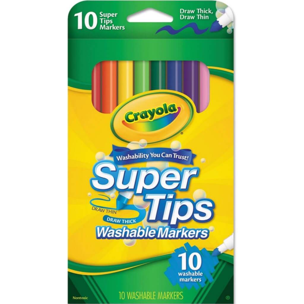 Crayola Super Tip Markers Washable 10ct