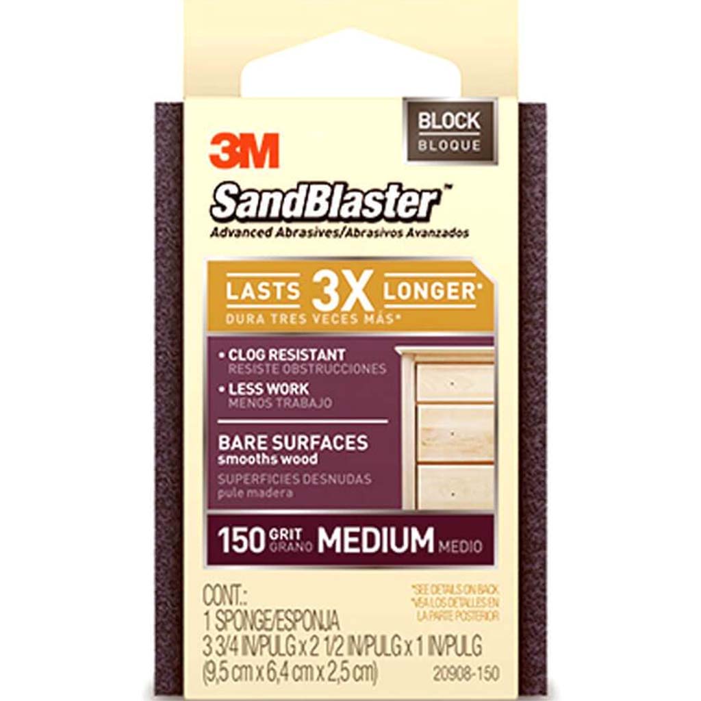 SandBlaster Bare Surface Sanding Sponge Block 150 Grit 