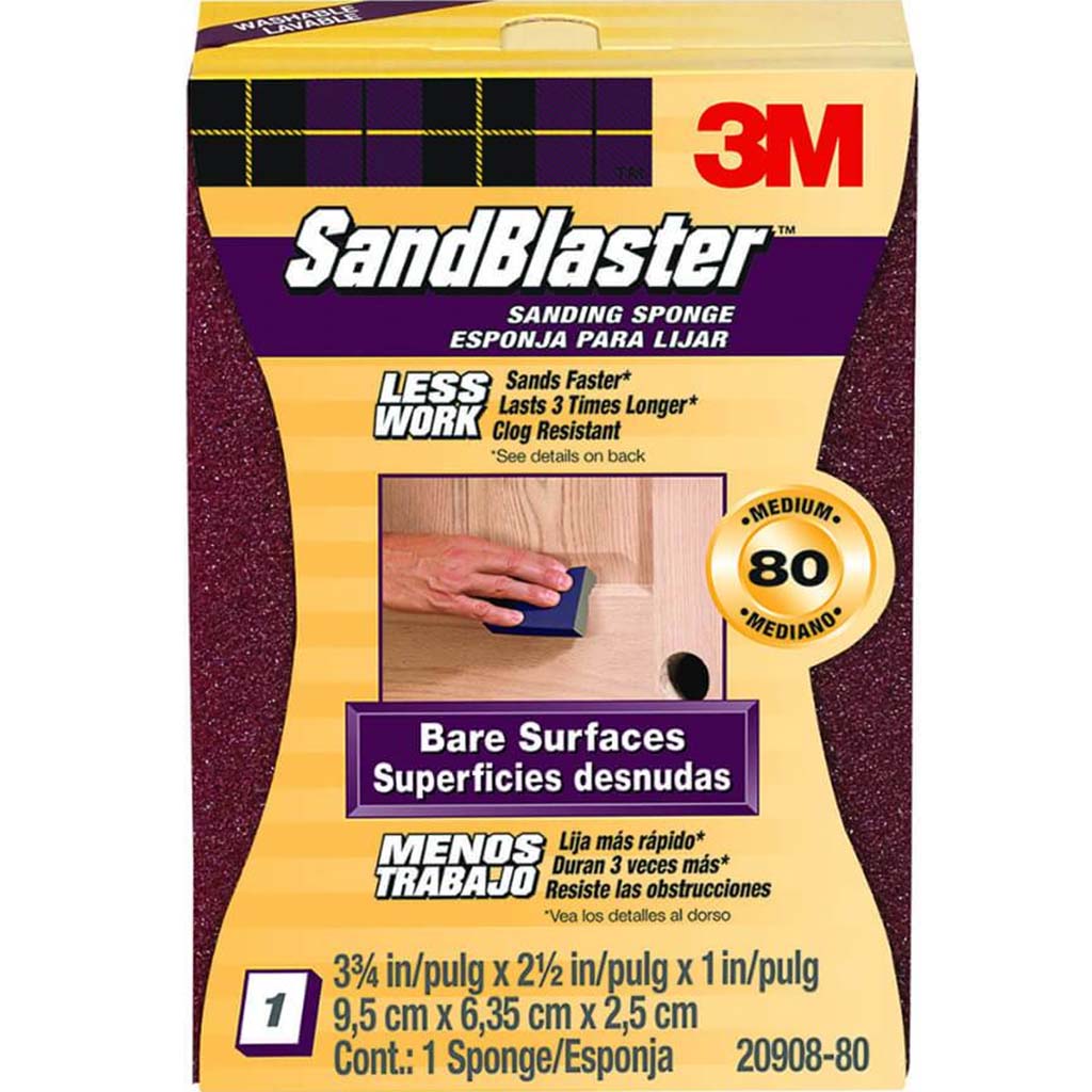 Sand Blaster Bare Surfaces Sanding Sponges 80 Grit 