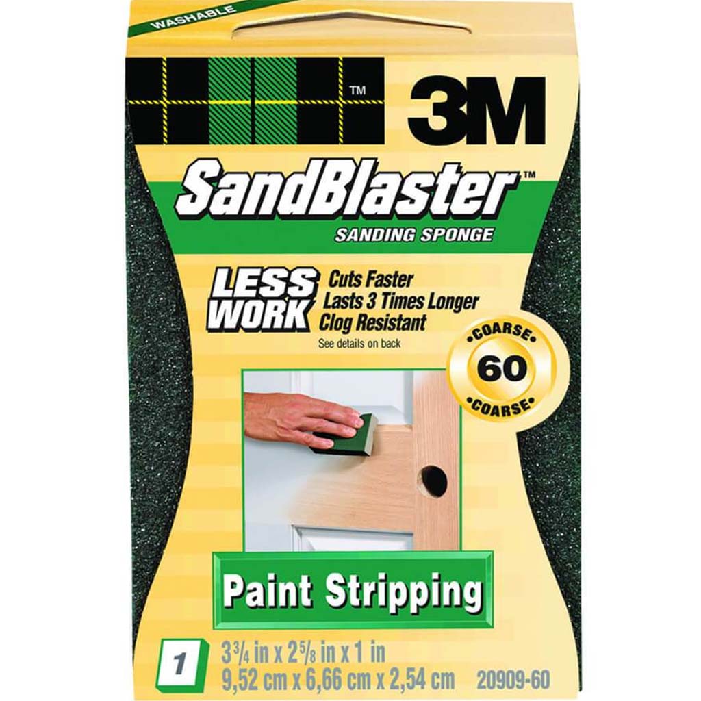 SandBlaster Paint Stripping Sanding Sponge Block 60 Grit 