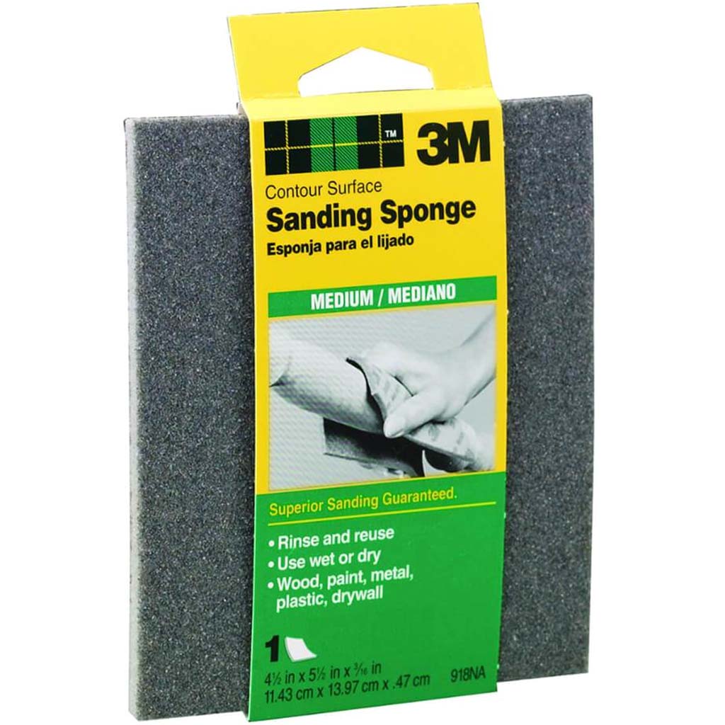 Contour Surface Sanding Sponges Medium Grit 4 1/2in x 5 1/2in 