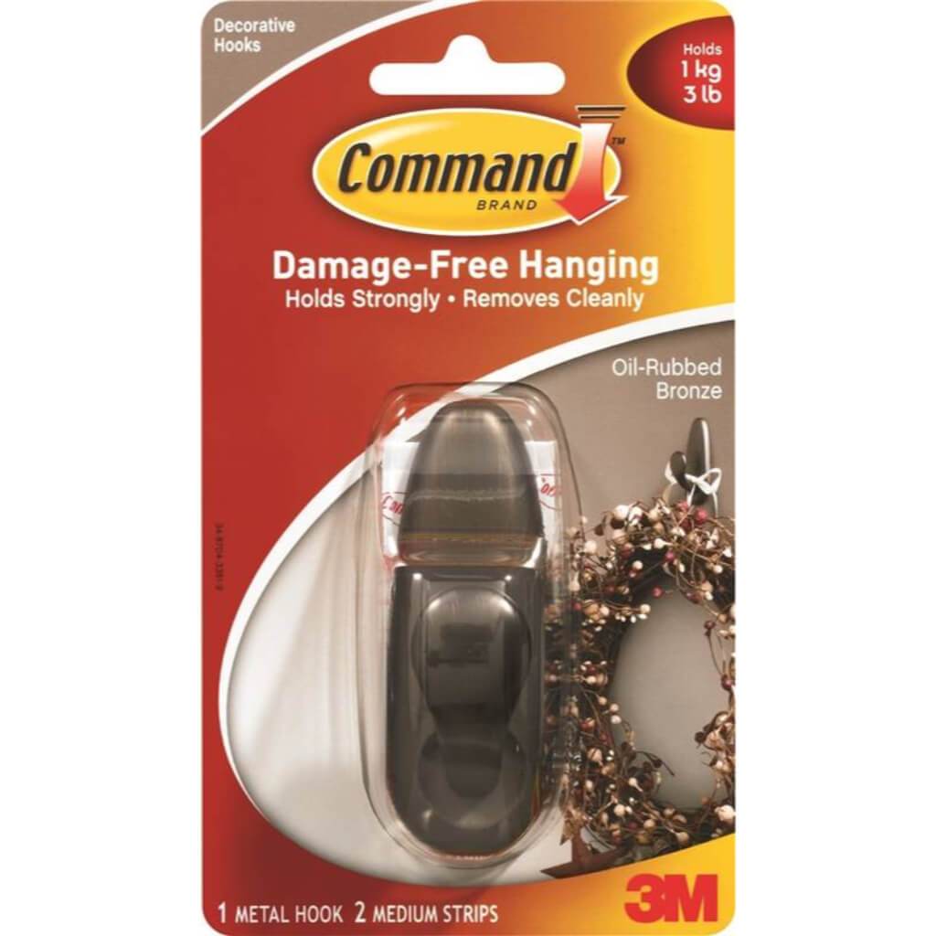 3M Command Forever Classic Oil Bronze Metal Hook Medium