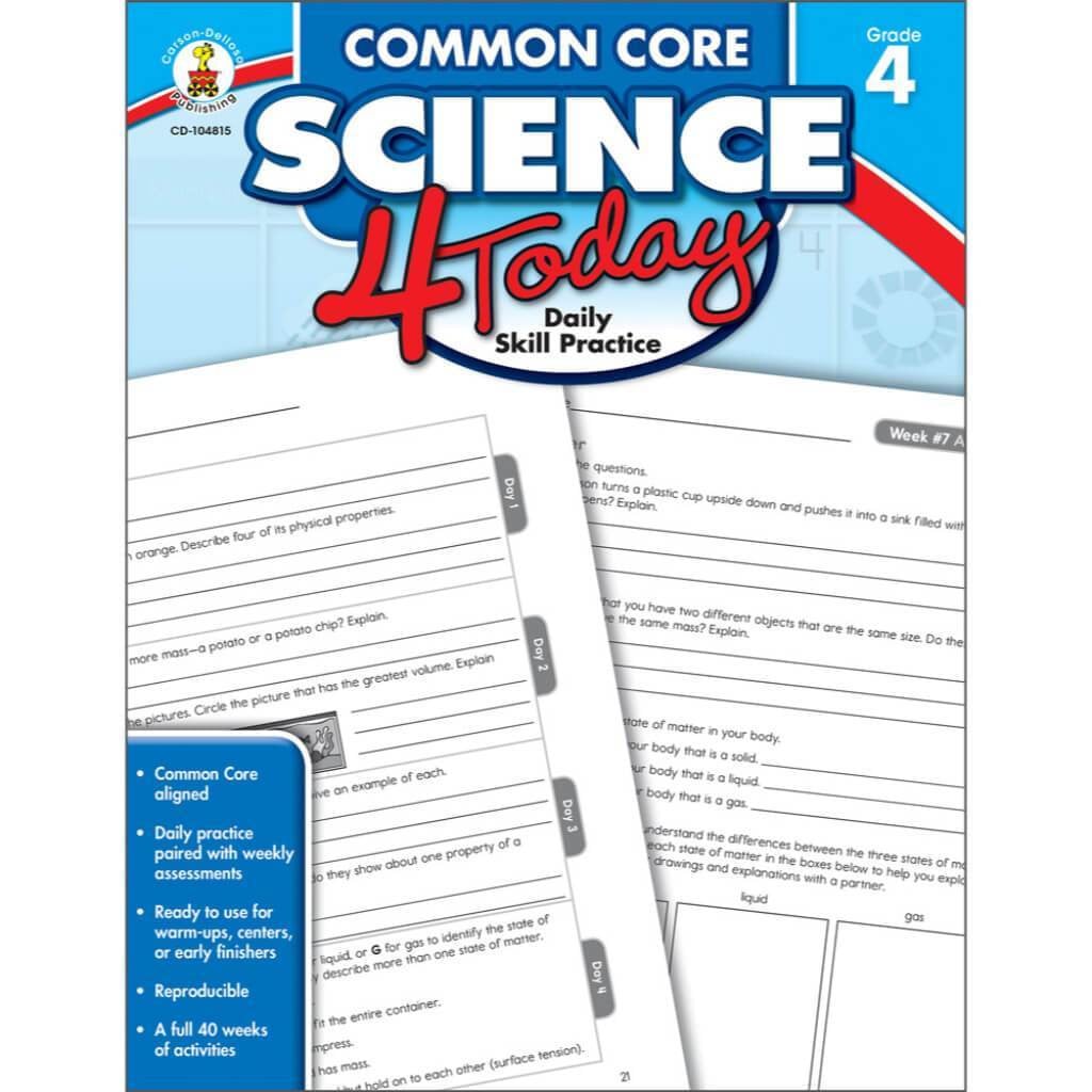 Common Core Science 4 Today Workbook Grade 4 