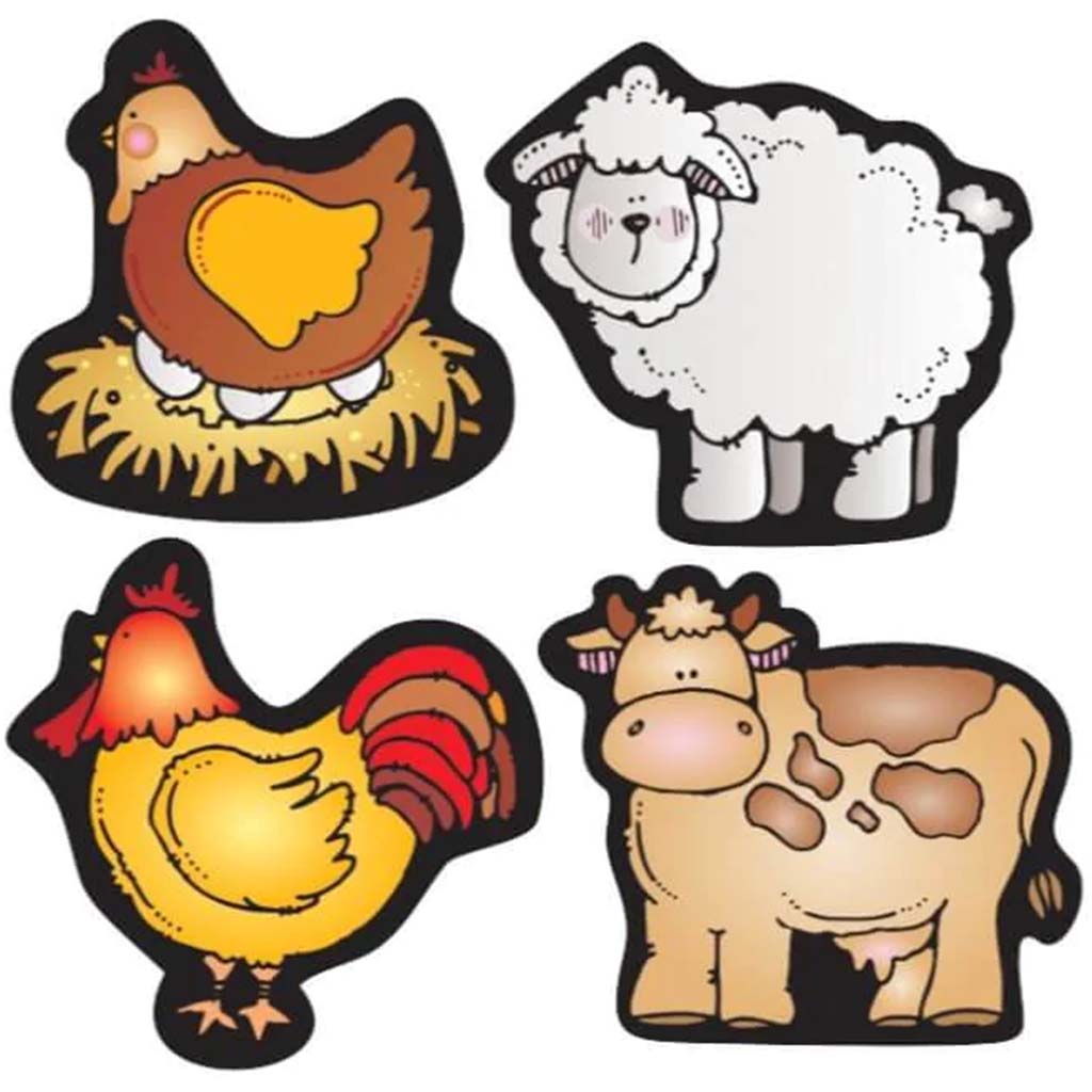 Farm Friends Shape Stickers 