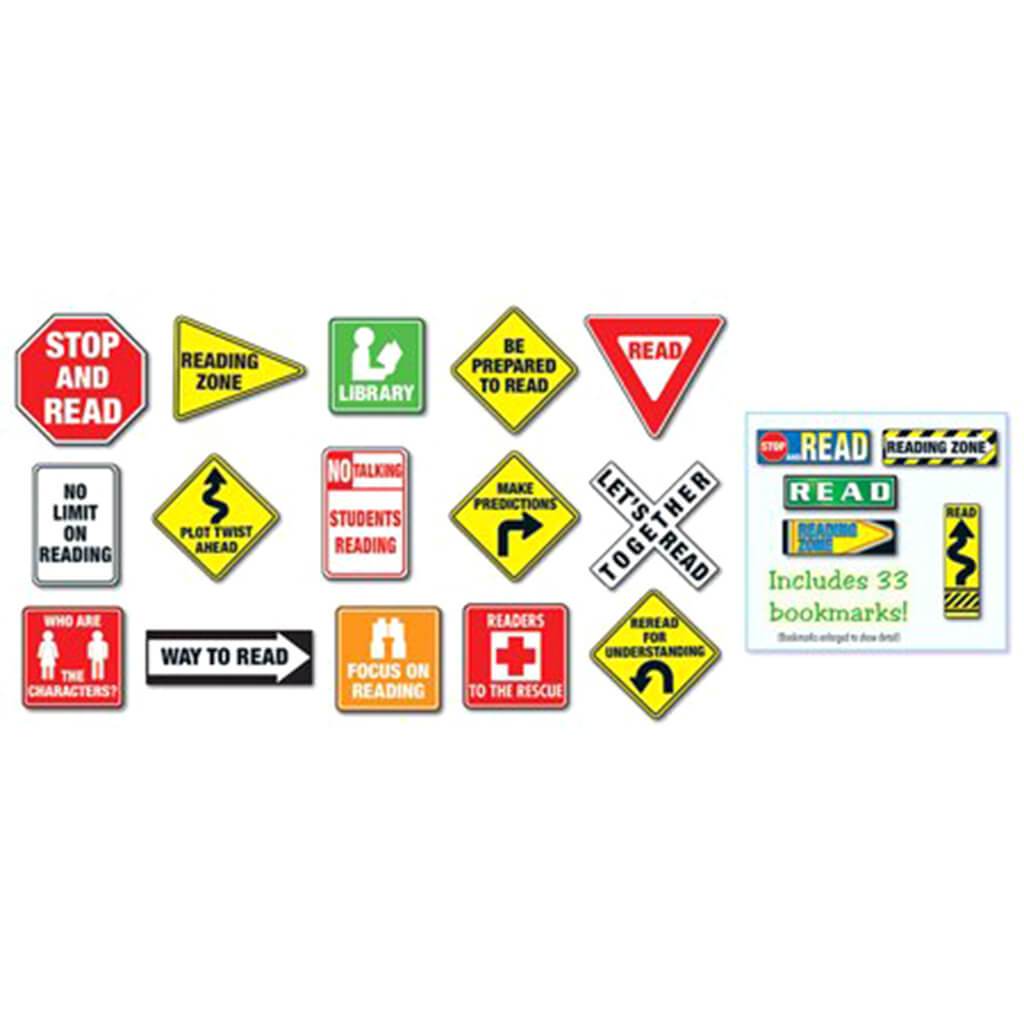 Reading Road Signs Bulletin Board Grade K-5
