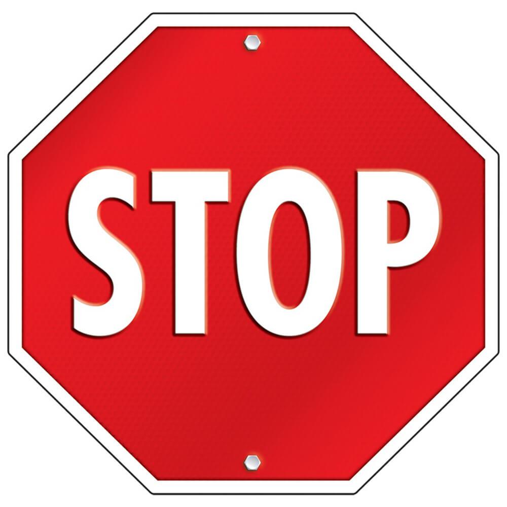 Stop Sign Two Sided Decoration 