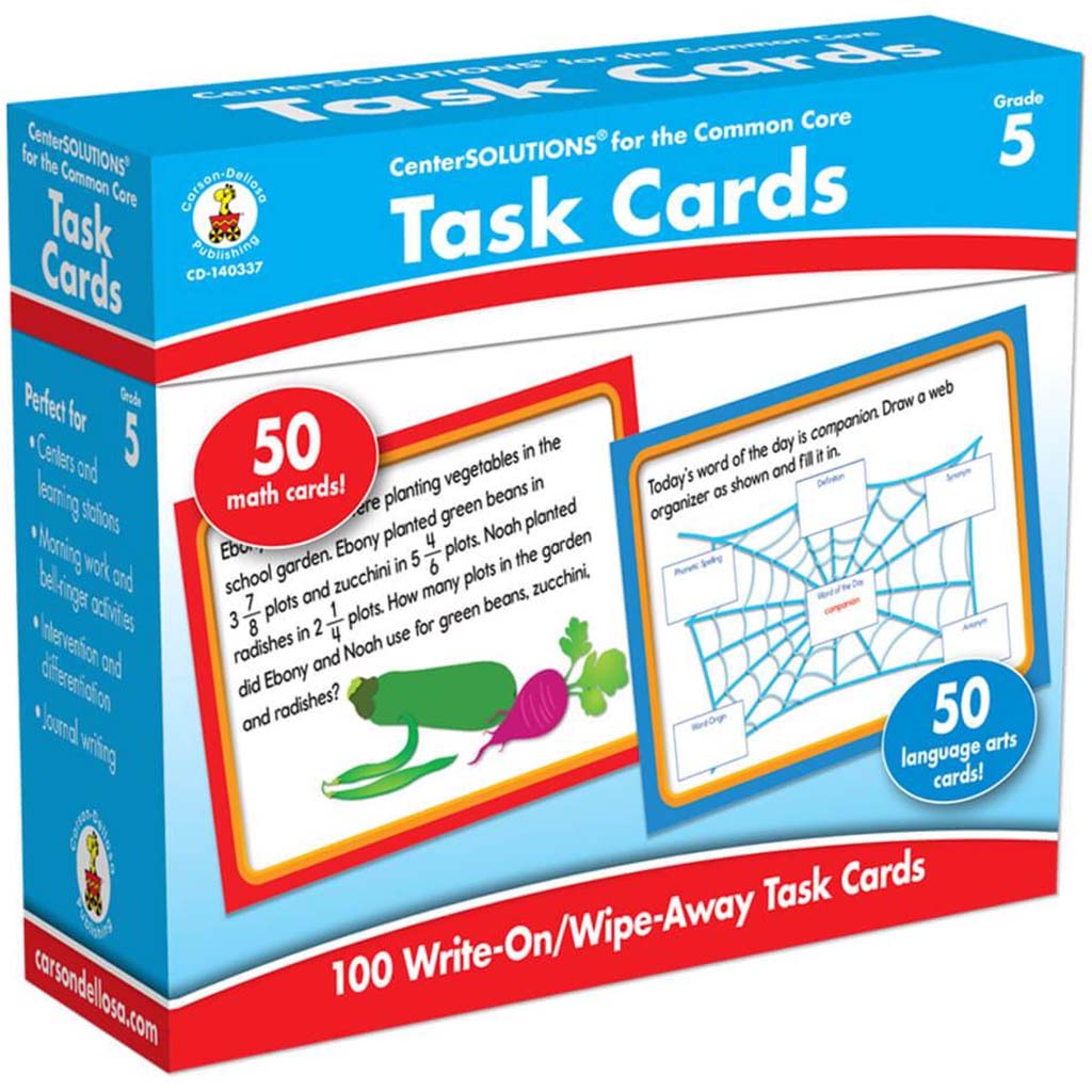 Task Cards Centersolutions 