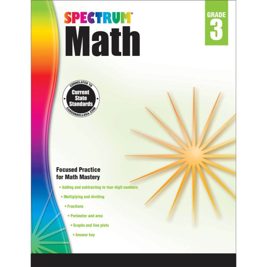 Spectrum Math Workbook Grade 3 