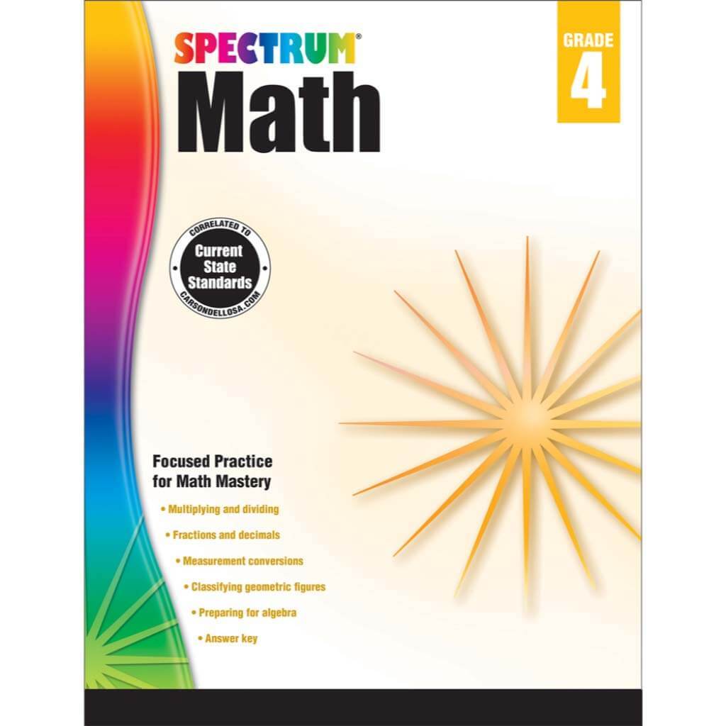 Spectrum Math Workbook Grade 4 