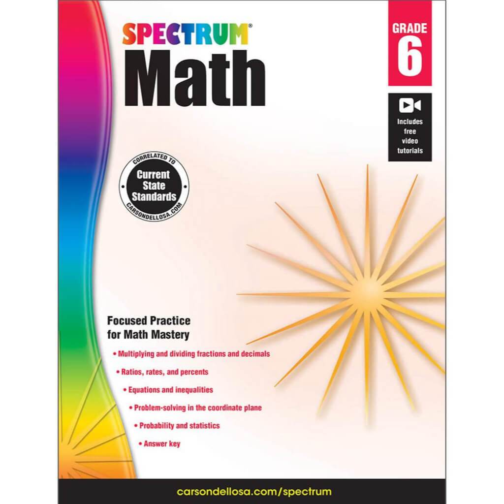 Spectrum Math Workbook Grade 6 / Ages 11-12 