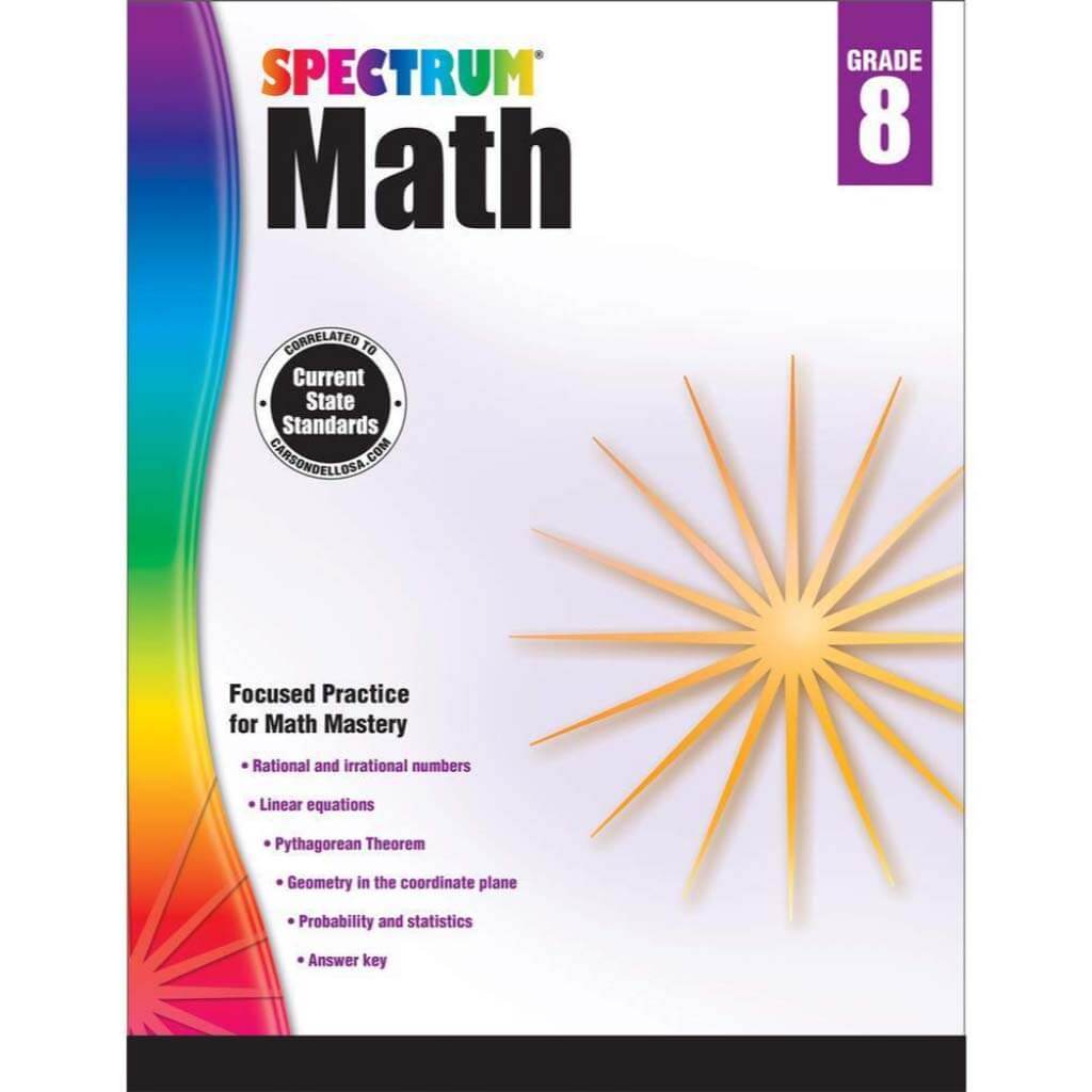 Spectrum Math Workbook Grade 8 