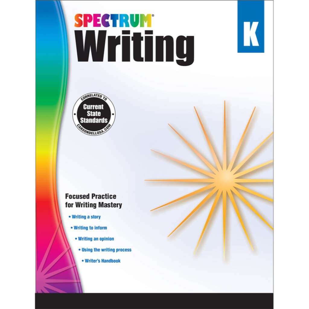Spectrum Writing Workbook Grade K 