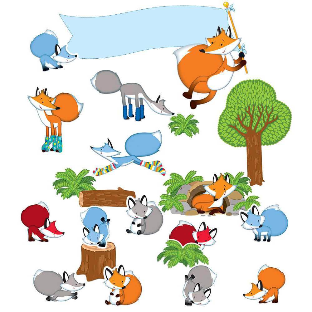 Playful Foxes Bulletin Board Set 