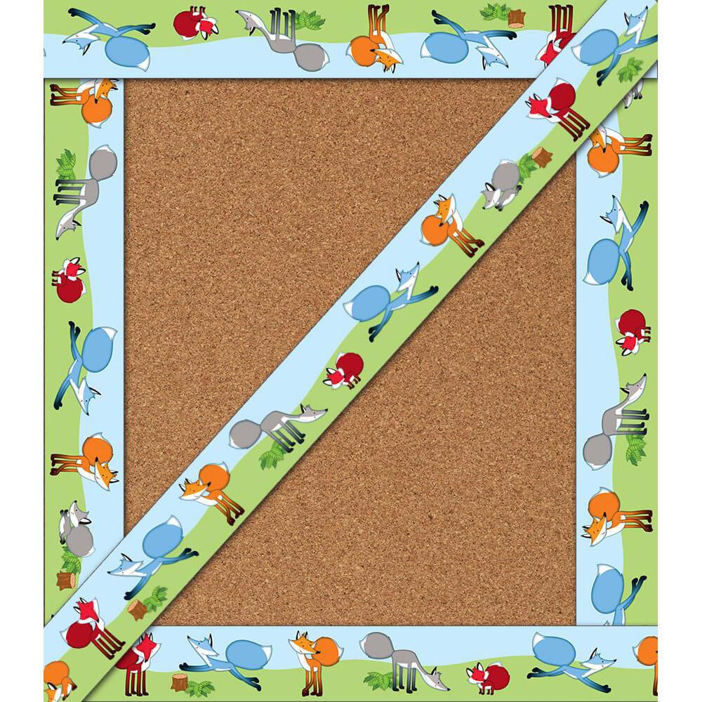 Playful Foxes Straight Border 