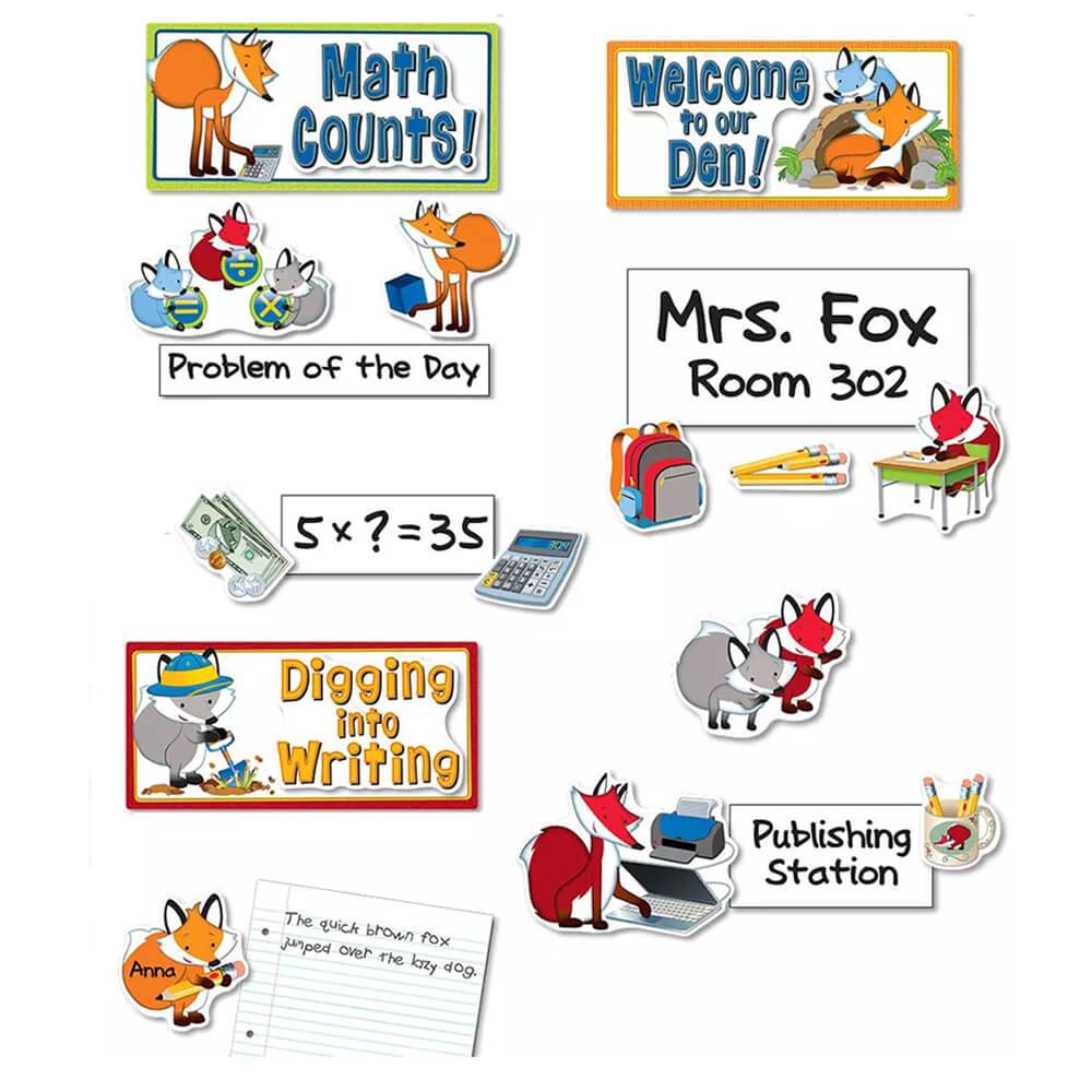Playful Foxes Curriculum Signs Bulletin Board 