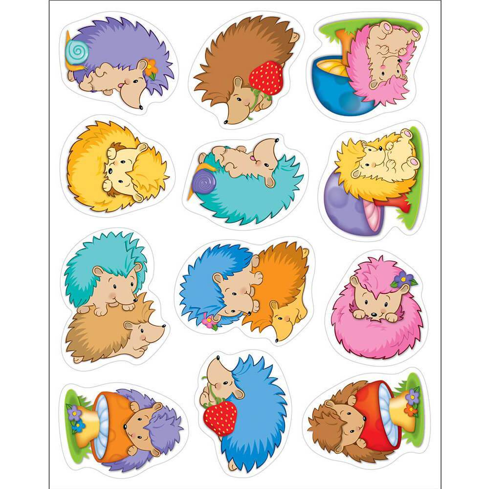 Happy Hedgehogs Shape Stickers Grades Pk-8 