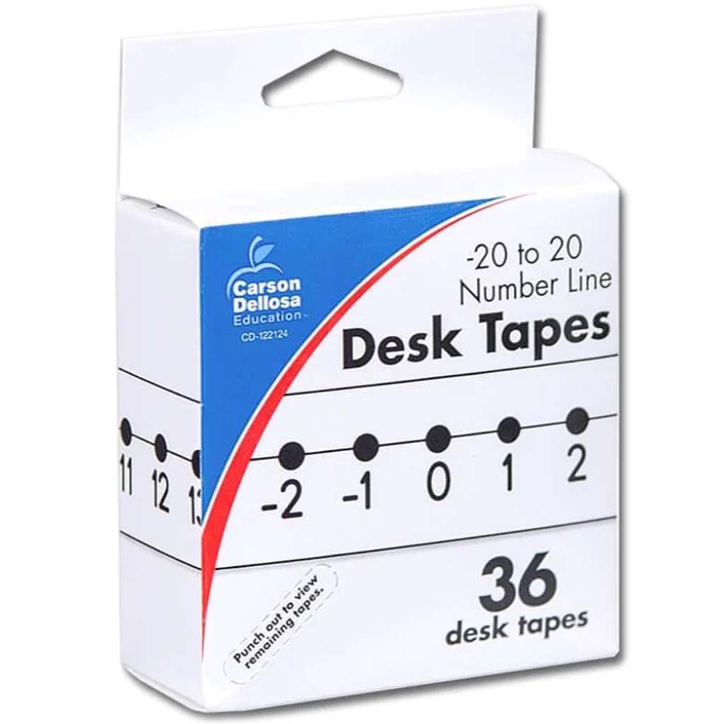 Buy 20 To 20 Number Line Desk Tape for 63.0 AED Online Creative Minds