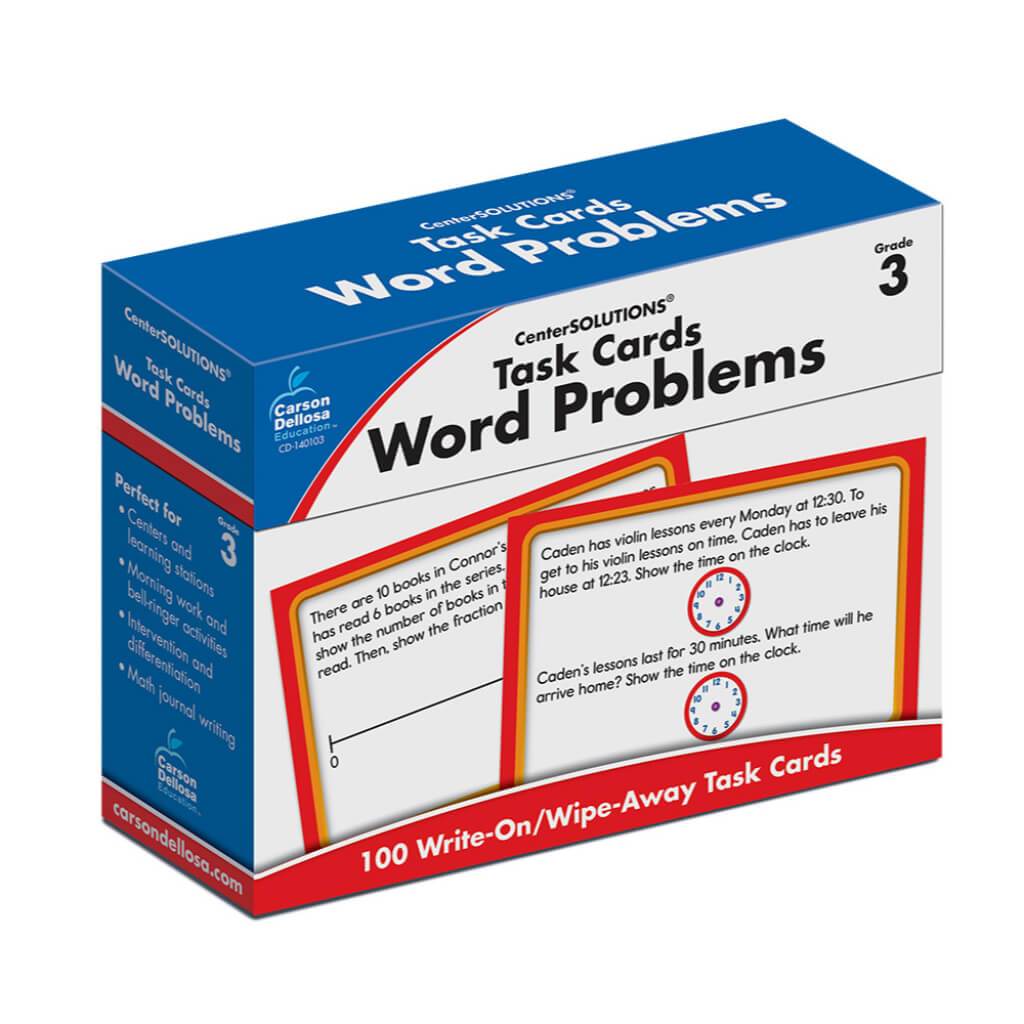 Task Cards: Word Problems Learning Cards Grade 3