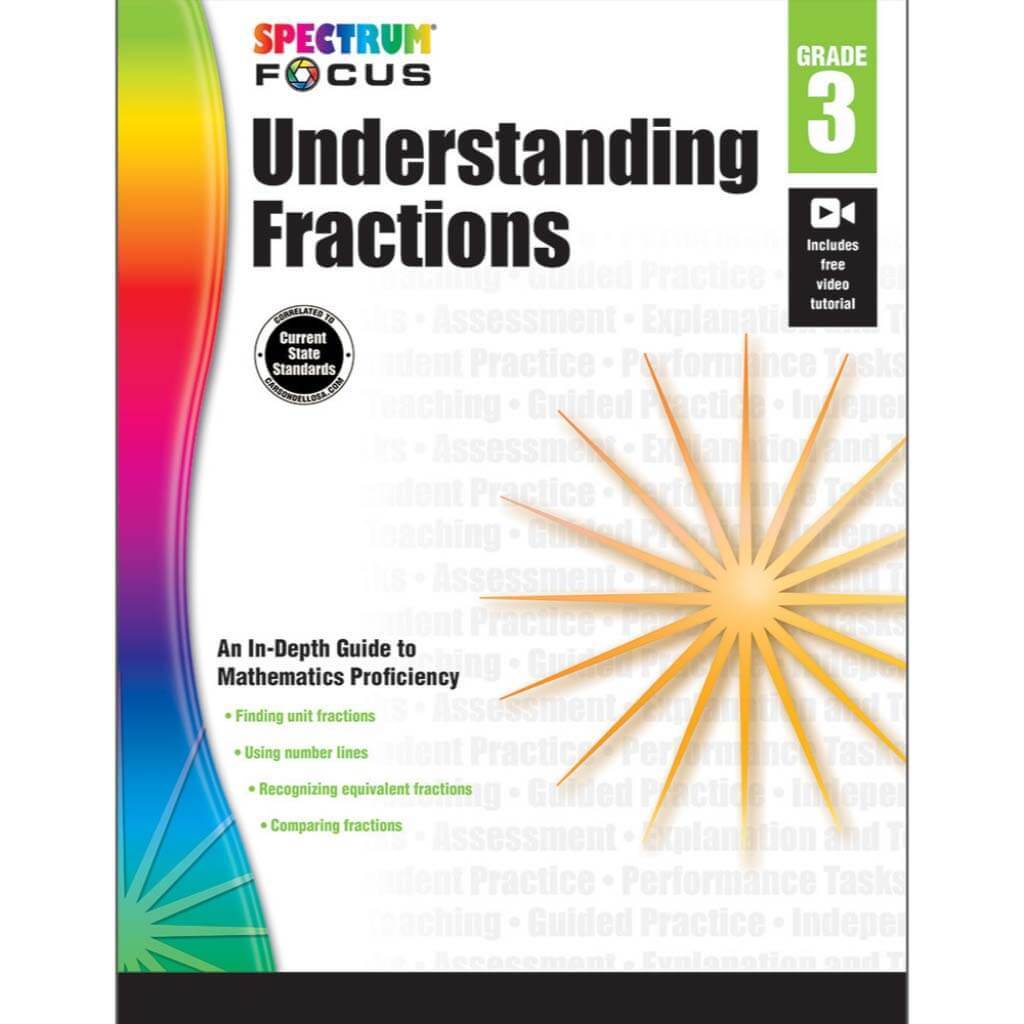 Spectrum Focus: Understanding Fractions Workbook Grade 3 