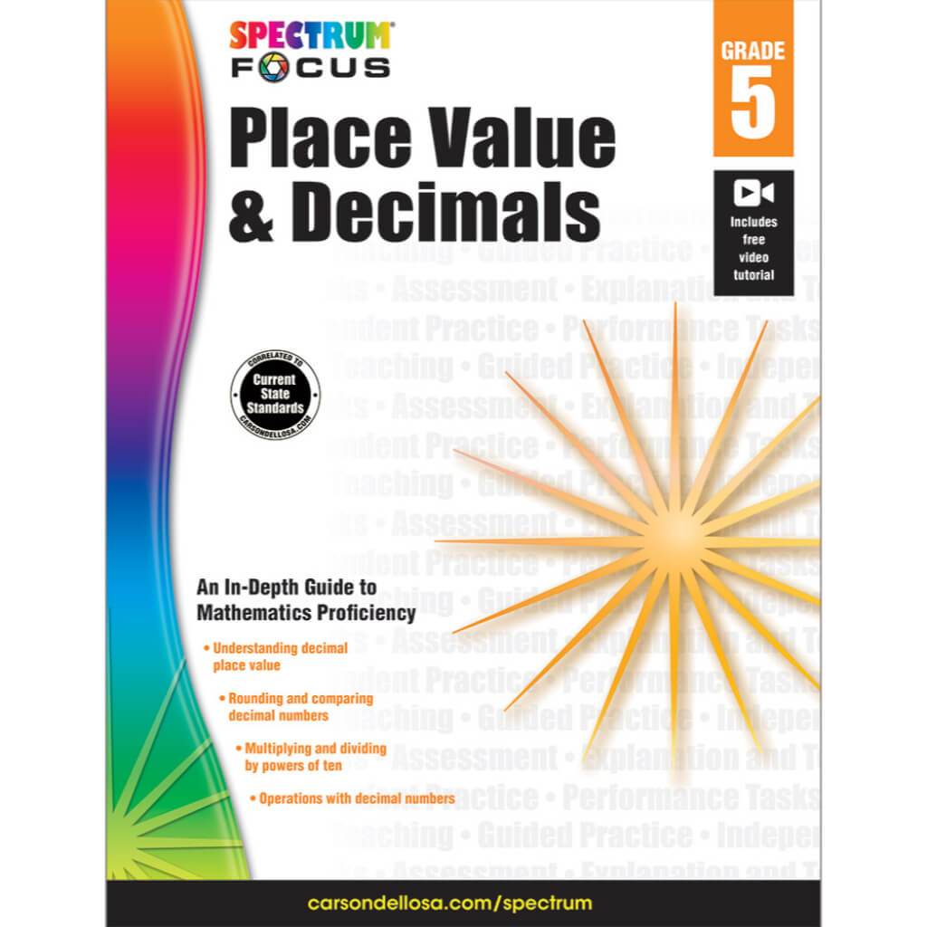 Spectrum Focus: Place Value And Decimals Workbook Grade 5 