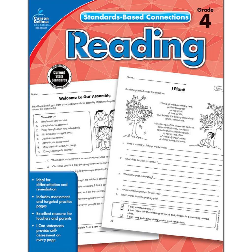 Standards-Based Connections: Reading Workbook Grade 4 / Ages 9-10 