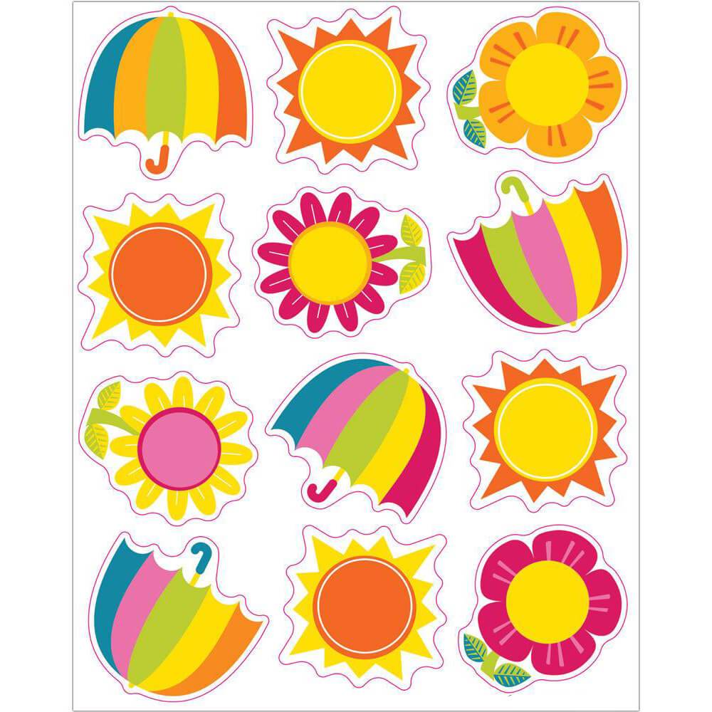 Spring Showers &amp; Sun Shape Stickers 