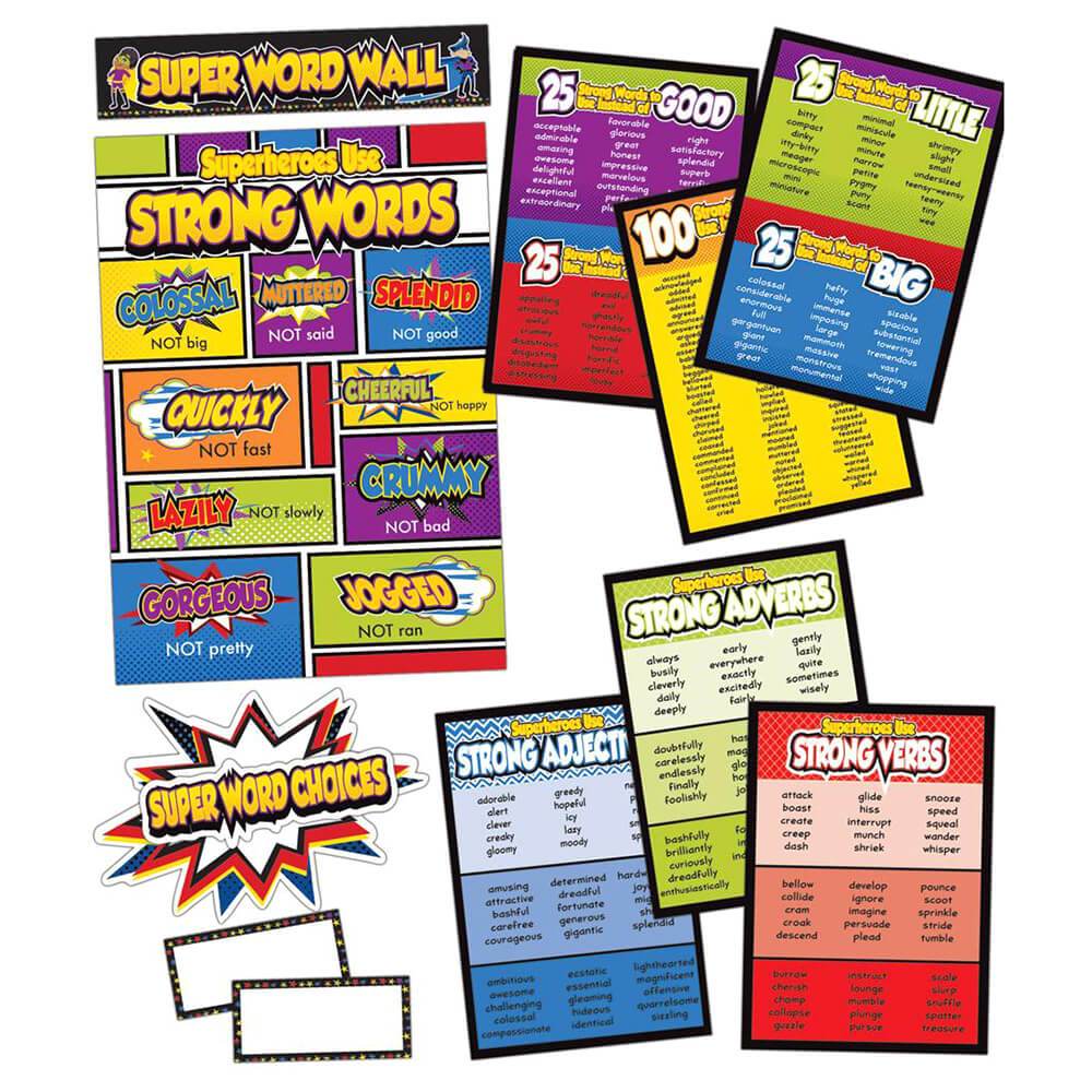 Super Power Super Word Choices Bulletin Board Set 